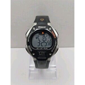 Timex Ironman Classic 30 Lap Flix Watch 40mm Indiglo WR100M New Battery Quartz